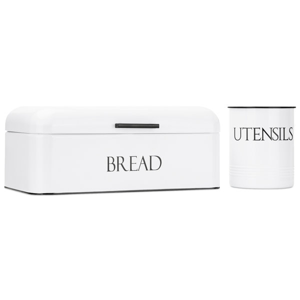 Outshine Co 2 Piece Outshine Vintage Metal Bread Box and Kitchen